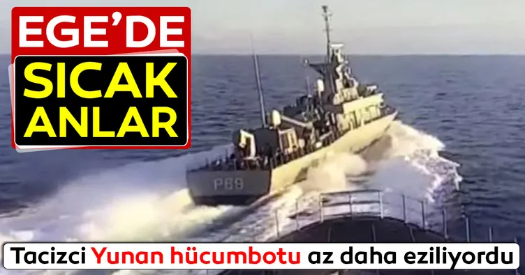 Yunan hücumbotunun tacizi görüntülendi