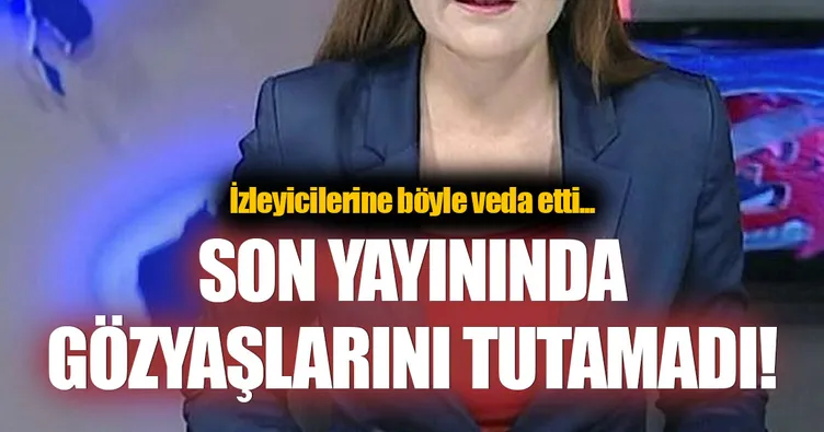 Son yayınında gözyaşlarını tutamadı