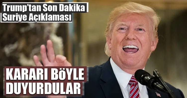 Son dakika: ABD'den Suriye açıklaması