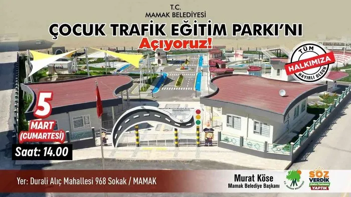 Mamak’taki Çocuk Trafik Eğitim Parkı hizmete açılıyor