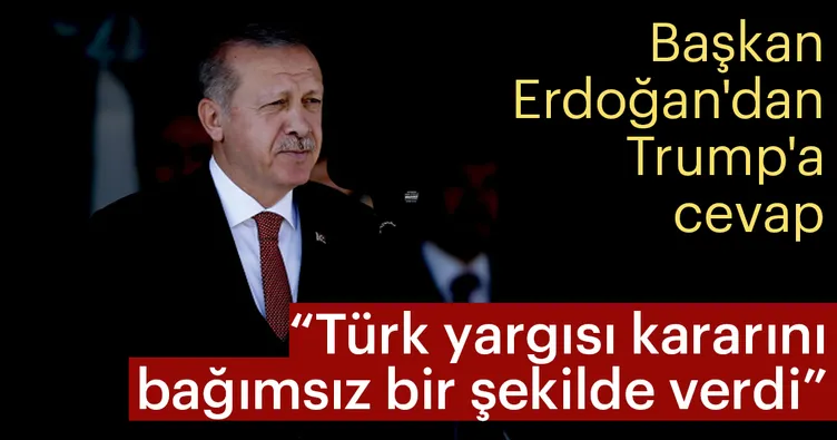 Başkan Erdoğan’dan Trump’a cevap