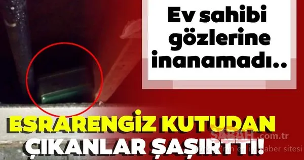 Esrarengiz kutudan çıkanlar şaşırttı! Ev sahibi gözlerine inanamadı...