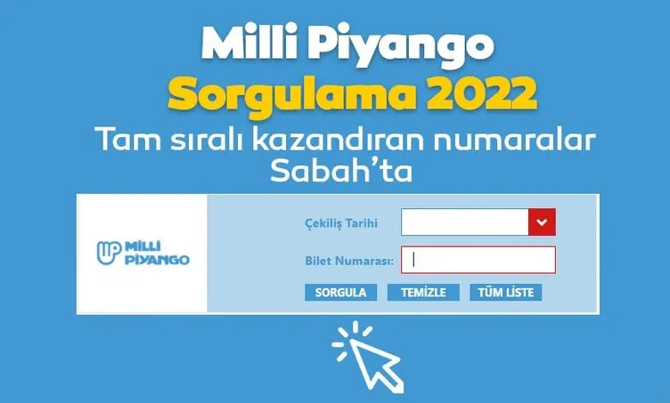 Milli Piyango sonuçları hızlı bilet sorgula ekranı! Yılbaşı Özel Çekilişi 2022 Milli Piyango sonuçları ve MPİ yılbaşı özel çekilişi sıralı tam listesi yayınlandı