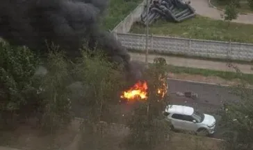 Moskova’da araç infilak etti: 1 ölü