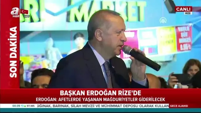 Başkan Erdoğan Rize'de konuştu: 