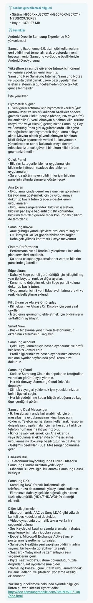 Samsung Galaxy Note 8 Android 8 0 Oreo Guncellemesi Turkiye De Yayinlandi Teknoloji Haberleri
