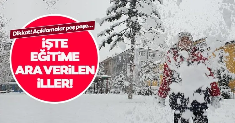 SON DAKİKA: İstanbul ve birçok ilden kar tatili haberleri geliyor! Hangi illerde okullar tatil edildi?