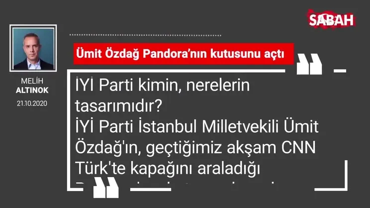 Melih Altınok 'Ümit Özdağ Pandora’nın kutusunu açtı'