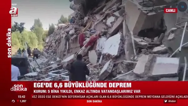 Son dakika! İzmir'de deprem enkazındaki kurtarma çalışmaları canlı yayınla ilk görüntüler | Video
