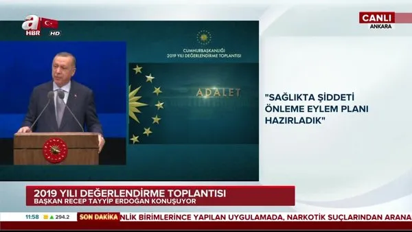 Cumhurbaşkanı Erdoğan, 2019 yılında adalet alanında gerçekleştirilen reformları paylaştı