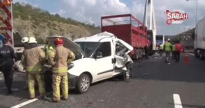 Yavuz Sultan Selim Köprüsü girişinde zincirleme kaza: 5 yaralı | Video