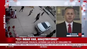 İçişleri Bakanı Ali Yerlikaya’dan Tokat’taki deprem sonrası açıklama