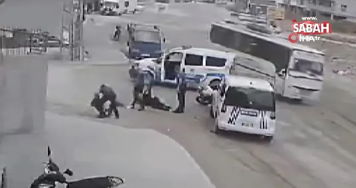 ’Dur’ ihtarına uymadı, polis çarparak böyle durdurdu | Video