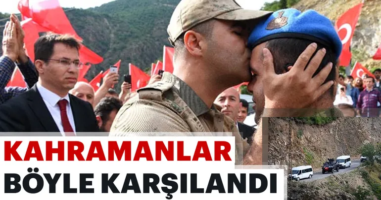 Teröristleri öldüren kahramanlar böyle karşılandı
