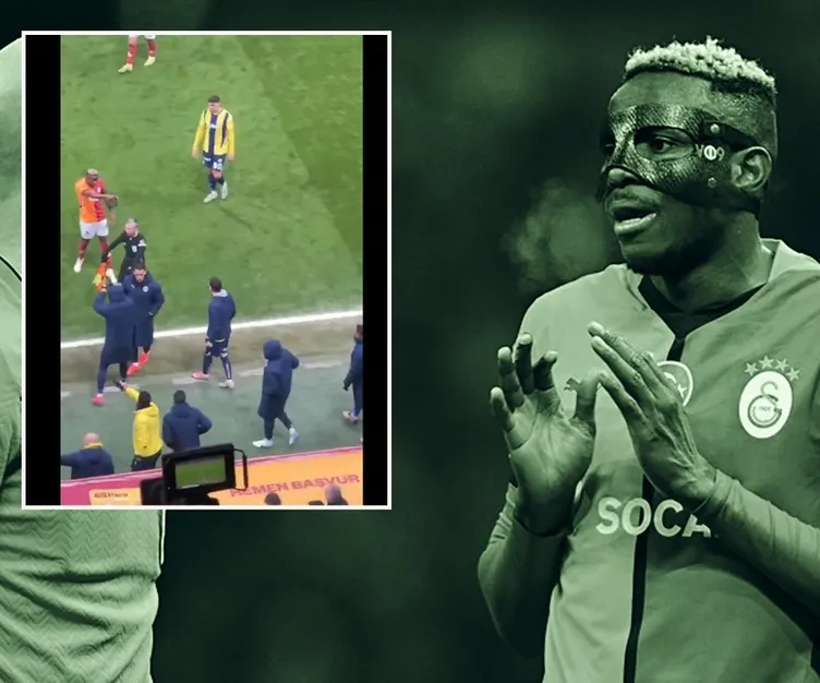 Son dakika haberi: Galatasaray-Fenerbahçe derbisinde olay! Osimhen’den Mert Hakan’a sus işareti...