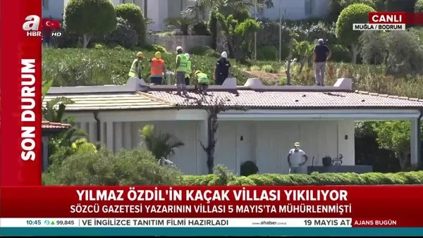 Sözcü Gazetesi Yazarı Yılmaz Özdil'in Bodrum'daki kaçak villasında yıkım işlemi başladı | Video