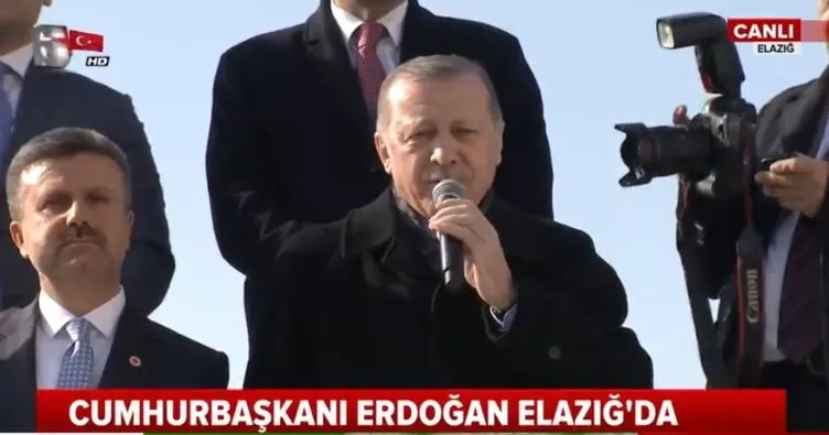 Cumhurbaşkanı Erdoğan Elazığ’da halka hitap etti