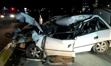 Otomobil kamyona çarptı: 1 ölü, 1 yaralı