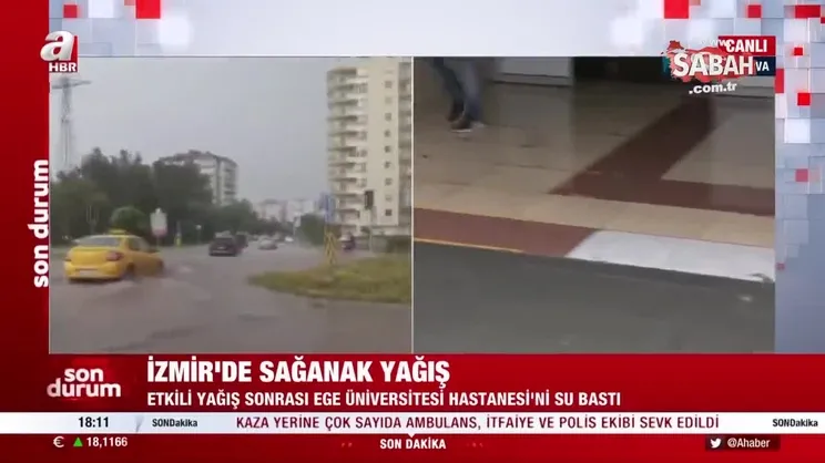 İzmir'de sağanak yağış | Video