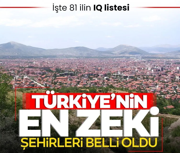 En zeki iller sıralaması açıklandı! Listenin ilk sırasındaki şehir dikkat çekti: İşte Türkiye’nin IQ haritası