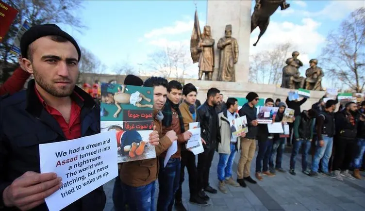 İstanbul’da Suriye halkına destek gösterisi yapıldı
