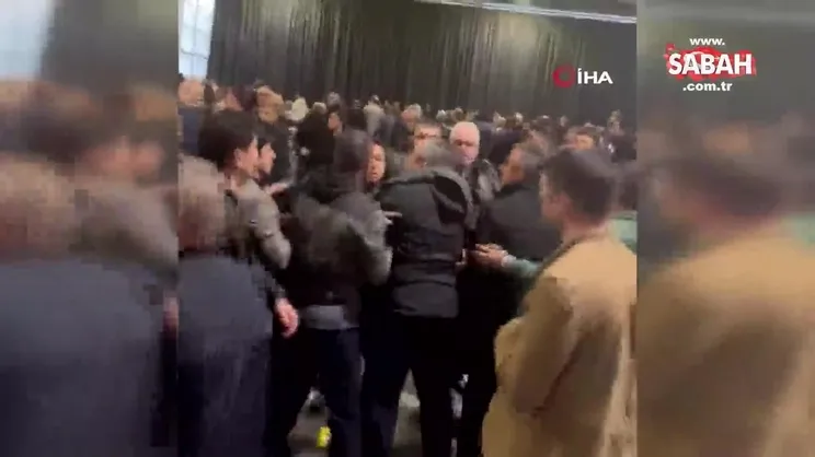 İYİ Parti temayül yoklamasında kavga cep telefonu kamerasında | Video