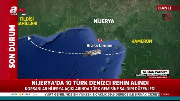 Nijerya'da 10 Türk gemici kaçırıldı