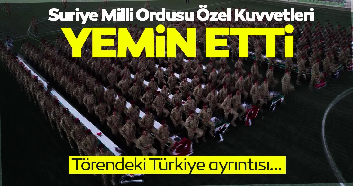Suriye Milli Ordusu Özel Kuvvetleri yemin etti: Törende dikkat çeken ayrıntı