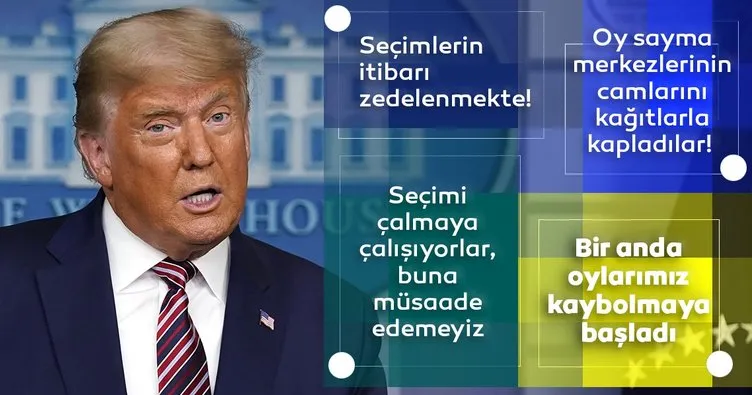 Son dakika: ABD Başkanı Trump'tan flaş açıklamalar! Yasal oylara bakılırsa ben kazandım