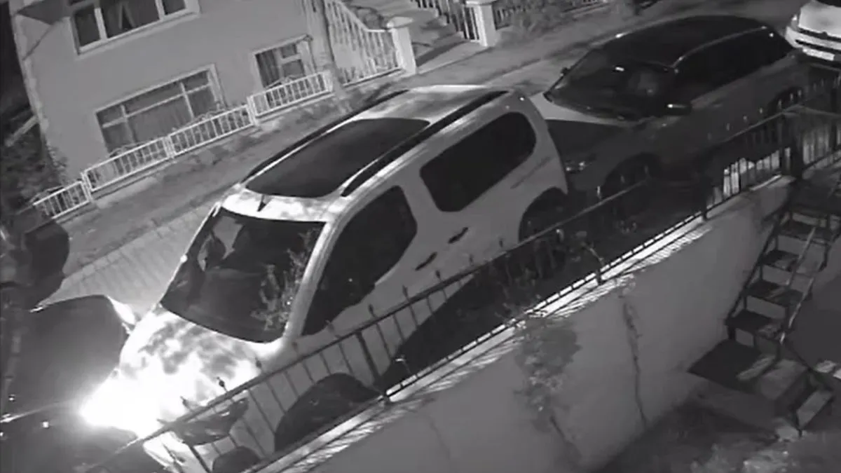 Park halindeki 8 araca çarptı: O anlar kameraya yansıdı! Park halindeki 8 araca çarptı: O anlar kameraya yansıdı!