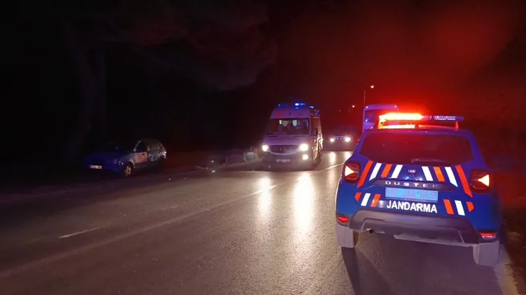 Aracı çamlık alana uçtu, burnu bile kanamadı!