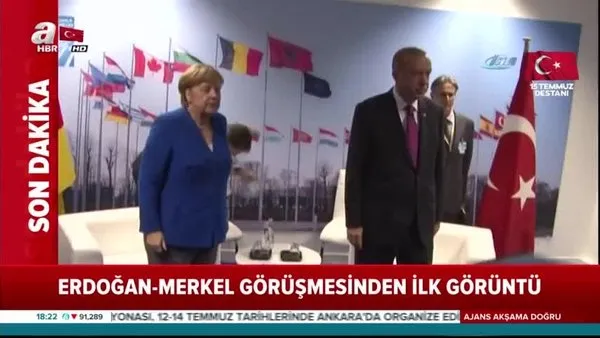 İşte Erdoğan-Merkel görüşmesinden ilk görüntü!