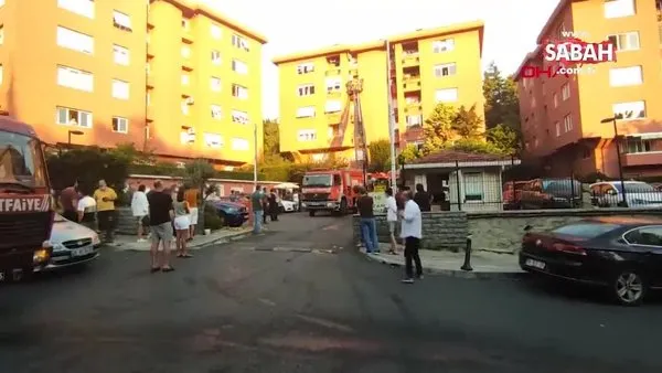 Beşiktaş'taki yangın apartman sakinlerini sokağa döktü | Video