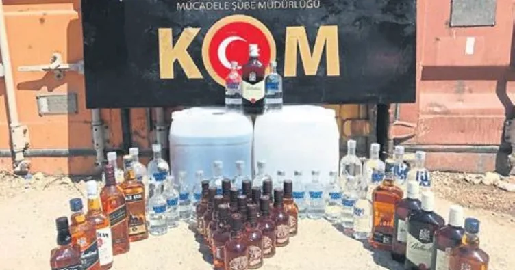 Gaziantep’te 131 şişe sahte alkol