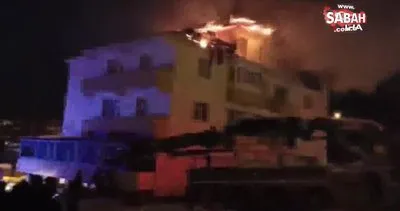 Refahiye’de binanın çatı katında çıkan yangın 3 saatte söndürüldü | Video