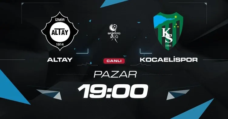 Altay - Kocaelispor maçı ne zaman saat kaçta hangi kanalda canlı yayınlanacak?