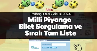 MİLLİ PİYANGO SONUÇLARI SORGULAMA 2024: Milli Piyango sonuç sorgulama ve yılbaşı çekilişi sıralı tam liste!