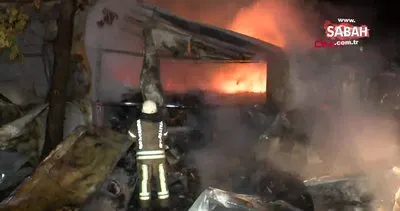 Çatalca’da ateş tutuşturma jeli üretimi yapan fabrika alev alev yandı | Video