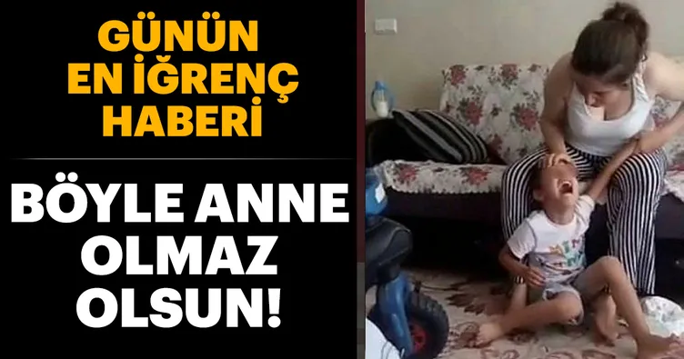 6 yaşındaki çocuğa öz anne şiddeti!