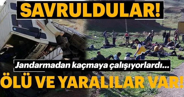 Erzurum’da kaçakları taşıyan kamyon devrildi: 2 ölü, 101 yaralı