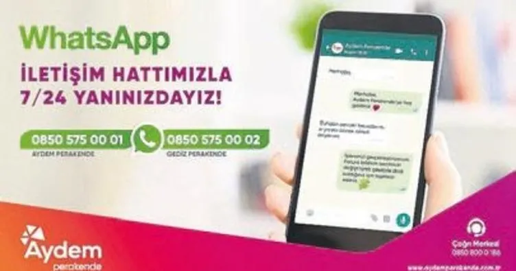 Aydem ve Gediz’de WhatsApp hizmeti