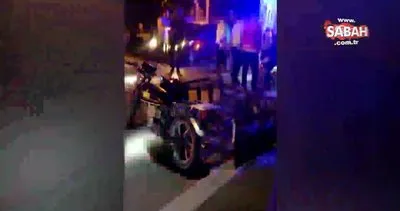 İki otomobil ile motosiklet çarpıştı: 1 yaralı | Video