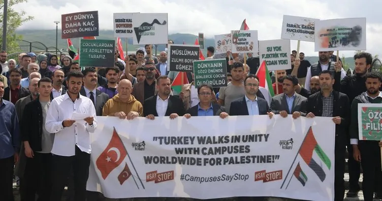 Iğdır’da Filistin‘e destek yürüyüşü
