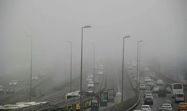 İstanbul’da etkili olan sis, sürücülere zor anlar yaşattı