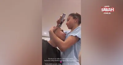 Işın Karaca, saçlarını kızı Mia’ya kazıttırdığı anları paylaştı | Video