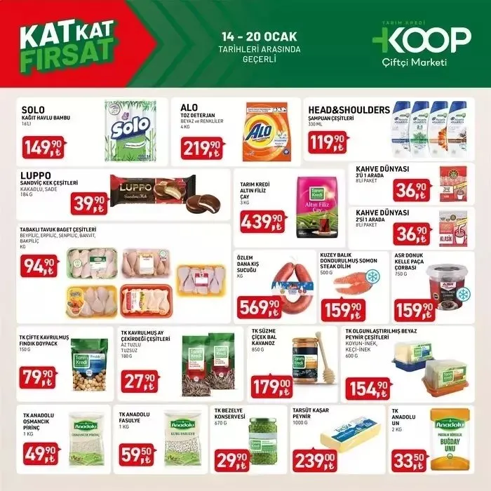 Tarım Kredi'de 16-20 Ocak fırsatları başladı! Bu hafta Tarım Kredi aktüel ürünleri neler? Tavuk, çay, sucuk, havlu kağıdı...