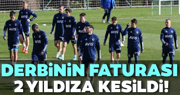 Fenerbahçe’de Beşiktaş yenilgisinin faturası 2 yıldıza kesildi!
