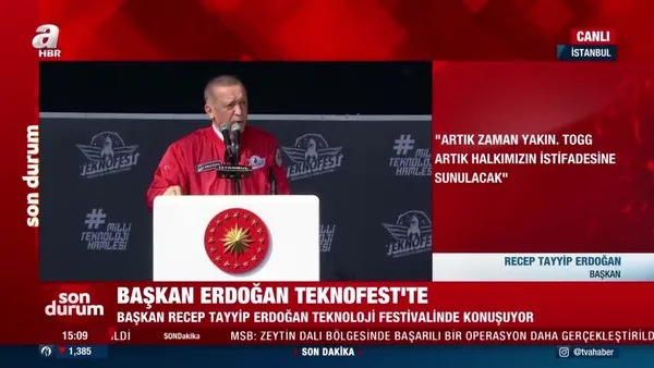 Başkan Erdoğan'dan TEKNOFEST'te gençlere mesaj!