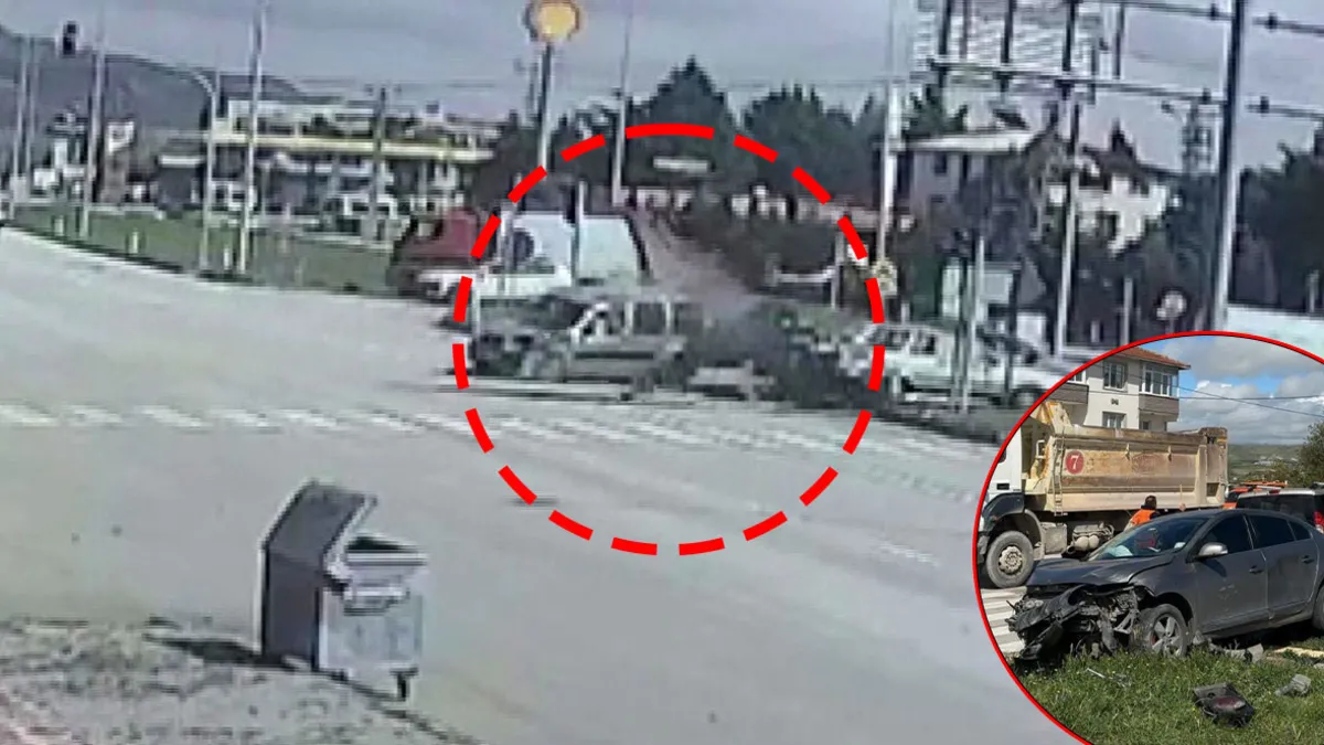 Amasya'da feci kaza: İki araç kavşakta çarpıştı! O anlar güvenlik kamerasına yansıdı
