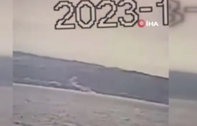 Bursa Gemlik deprem anında inanılmaz görüntü: Denizin ortasından çıkmış!